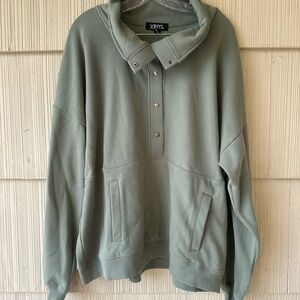 Vinyl Green Pullover Sweatshirt